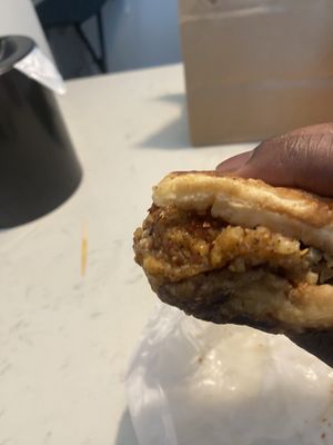 Chicken and waffles  at Bubbie's in Arlington