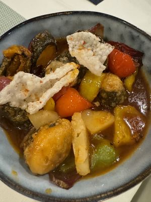 Tofu with Seaweed  at Carré Jardin in Lyon