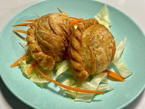 Thai Curry Puff VEGAN  at Bangkok Queen in Toronto