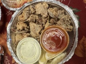 Oyster mushroom calamari   at Bella Napoli  in Copiague