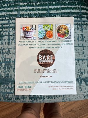   at BARE Blends in Sarasota