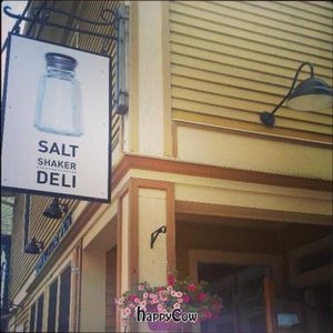 Outside at Salt Shaker Deli in Lunenburg
