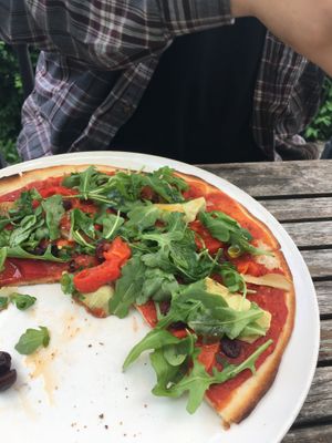 Vegan Pizza at Salt Shaker Deli in Lunenburg