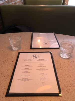 Menu  at Les Mauvaises Herbes in Quebec