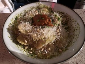 Raviolis   at Les Mauvaises Herbes in Quebec