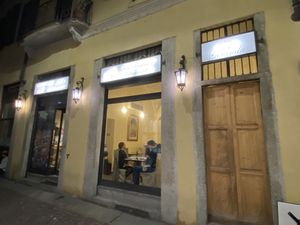 Outside  at Govinda in Milan