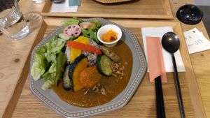 Vegetable curry at ZENZAI in Kagoshima