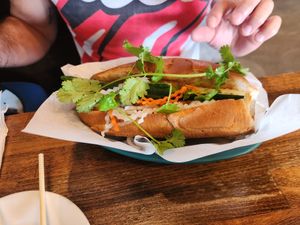 Vegetarian bahn mi (modified to be vegan) at Pho Tuoi in Kansas City