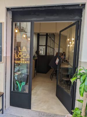 view from the street at La Loca de Enfrente in Madrid