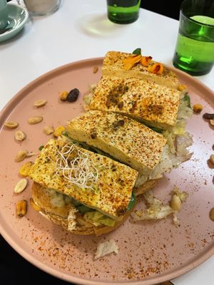 Marinated tofu sandwich   at La Loca de Enfrente in Madrid