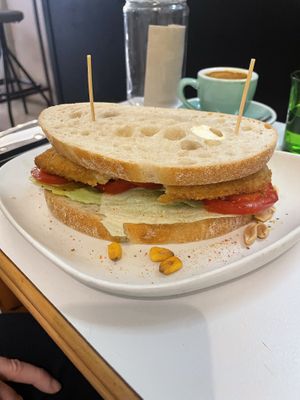 Milanese sandwich   at La Loca de Enfrente in Madrid