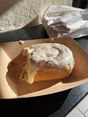 Cinnamon roll  at La Loca de Enfrente in Madrid