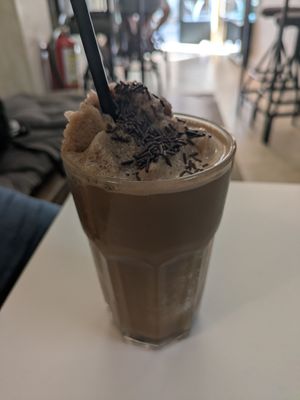 Chocolate mint frappé at La Loca de Enfrente in Madrid