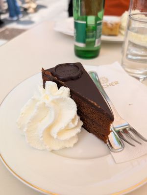 Sachertorte at Cafe Sacher in Salzburg