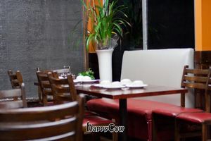 Seating by the wall water fall. Tranquil! at An Lac Duyen in Garden Grove