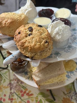 Lovely vegan breakfast, sandwich and sweet treat options as well as a delicious vegan afternoon tea!   at The Old Dairy Tearoom  in Longhope