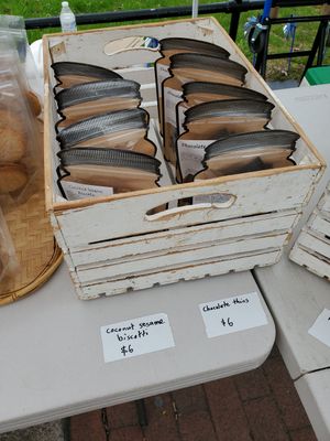 Items for sale vary each week at COB Vegan Baked Goods in Carlisle