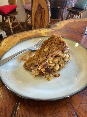 Carrot cake at Café Vida in La Paz