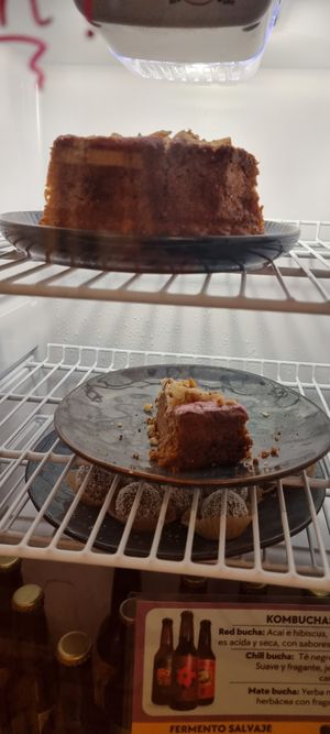 Carrot cake, Banana cake and Protein balls at Café Vida in La Paz