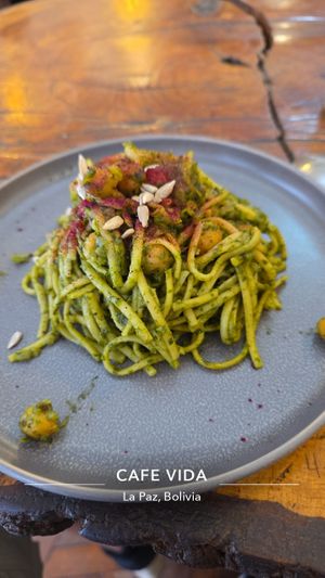Nudeln Mittagsmenü at Café Vida in La Paz