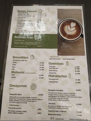 Menu  at Casa Tomada in Cartago