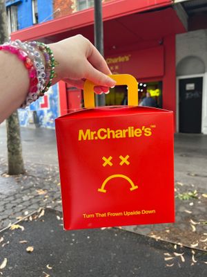 Not a Cheeseburger Frowny Meal ($25.90) at Mr.Charlie's - Sydney in Redfern