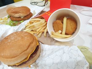 Not big chicken nuggets $9.90, American fries $5.90 at Mr.Charlie's - Sydney in Redfern