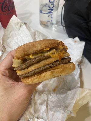 Double burger   at Mr.Charlie's - Sydney in Redfern