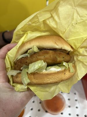 Chicken burger  at Mr.Charlie's - Sydney in Redfern