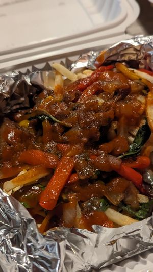 Vegan Thai Duck Horseshoe at Good Decisions in New Berlin