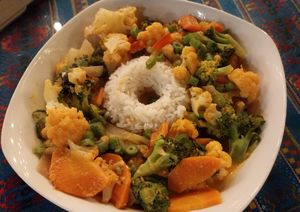 Thai curry at La Casa de Bamboo in Huacachina