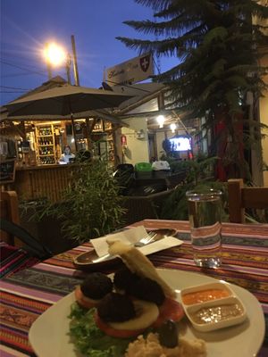 Falafel  at La Casa de Bamboo in Huacachina