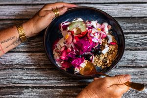 Jhoii smoothie bowl at Jhoii Local Eats in Sanur