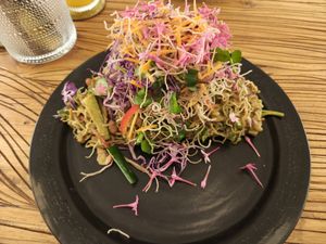 Tempeh Salad with peanut dressing at Jhoii Local Eats in Sanur