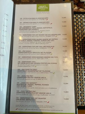 Menu  at Samui Thai Cuisine in Hamburg
