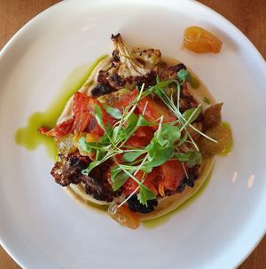 Roasted cauliflower at Light at Towner in Eastbourne