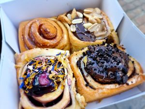 Vegan rolls at Cinnamood in Trier