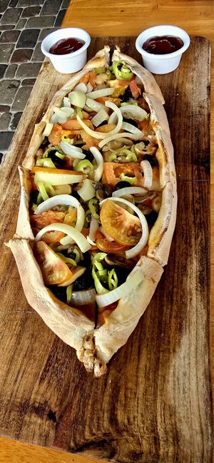 Vegan pide at Sunny Turkish Fast Food in Koh Rong