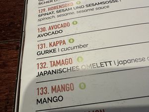 veg*n options  at Shizu Japanisches Restaurant in Bad Neustadt An Der Saale