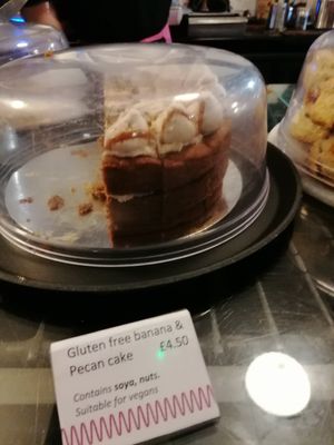 Pecan and banana cake at Lady Lever Art Gallery in Bebington