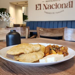 Hojaldres (fried bread) Seitan at El Nacional  in Panama City