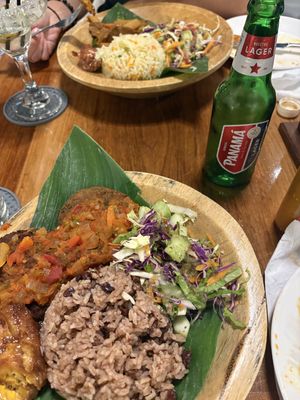 Lentil croquettes and seitan dish.  at El Nacional  in Panama City
