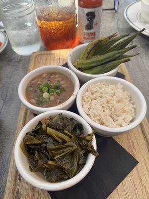 Make sure you’re given the (delicious) vegan collards—I was given the ones with turkey at first.   at Fixins in Sacramento