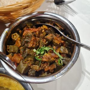 Bhindi masala at Chutney Ivy in Leicester