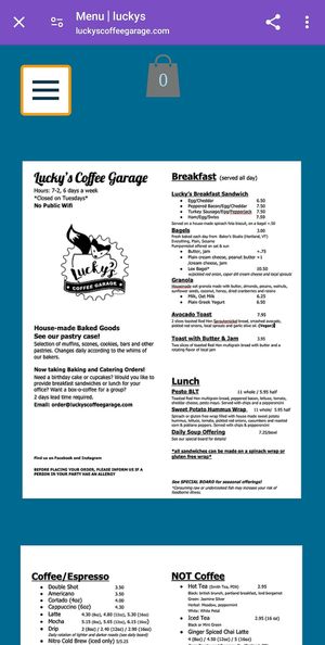  at Lucky's Coffee Garage in Lebanon