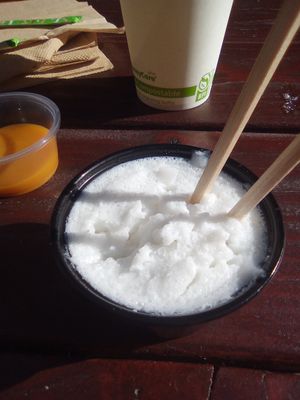 Coconut pudding at Pono Hawaiian Kitchen & Tap in Capitola