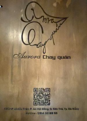 menu  at Aurora Chay Quan in Da Nang