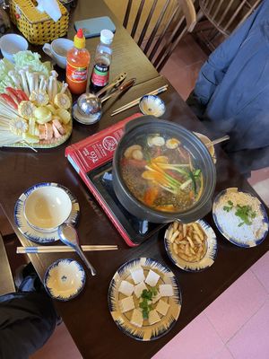 Vegan hot pot   at To-To Restaurant & Vegetarian Options in Dong Van