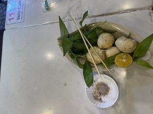 Vegan duck eggs   at LaVa in Ho Chi Minh City