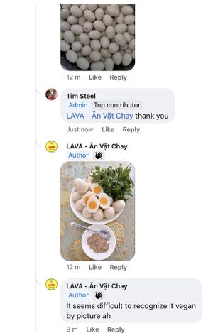 Vegan ‘eggs'  at LaVa in Ho Chi Minh City